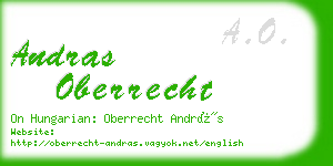 andras oberrecht business card